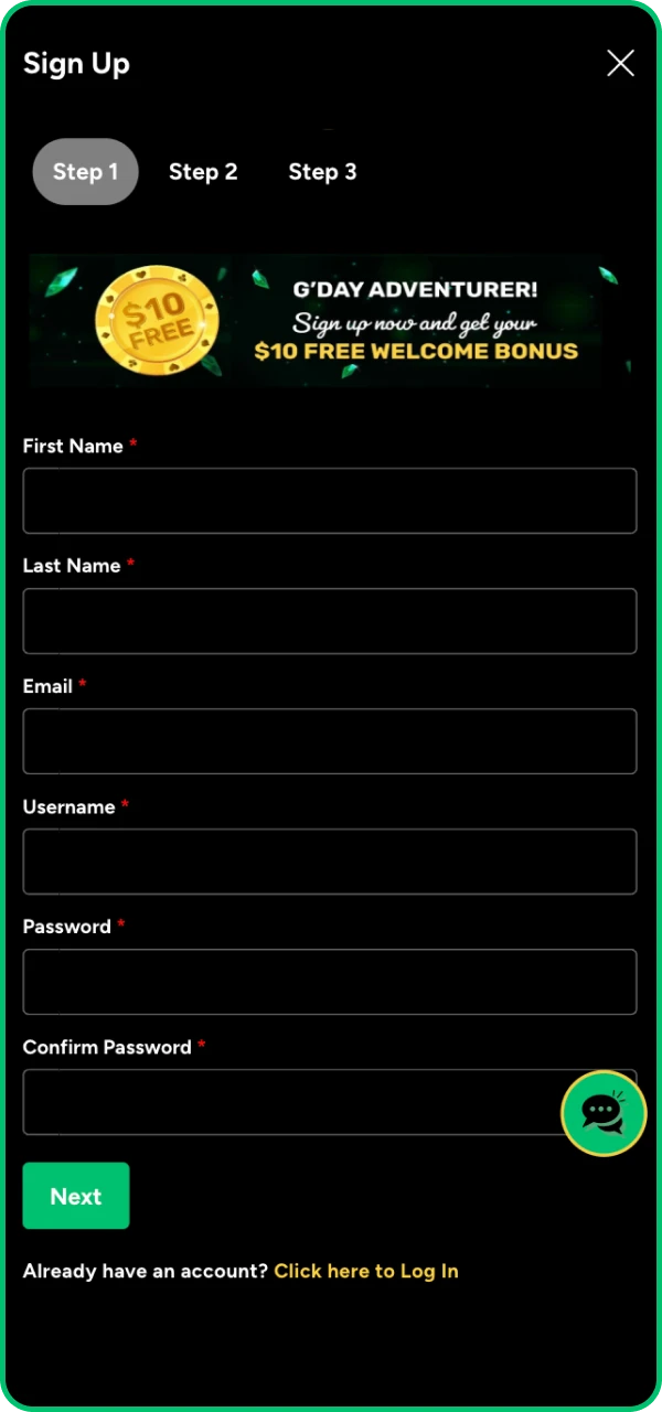 Register at Ozwin online casino to download the app to your Android phone.