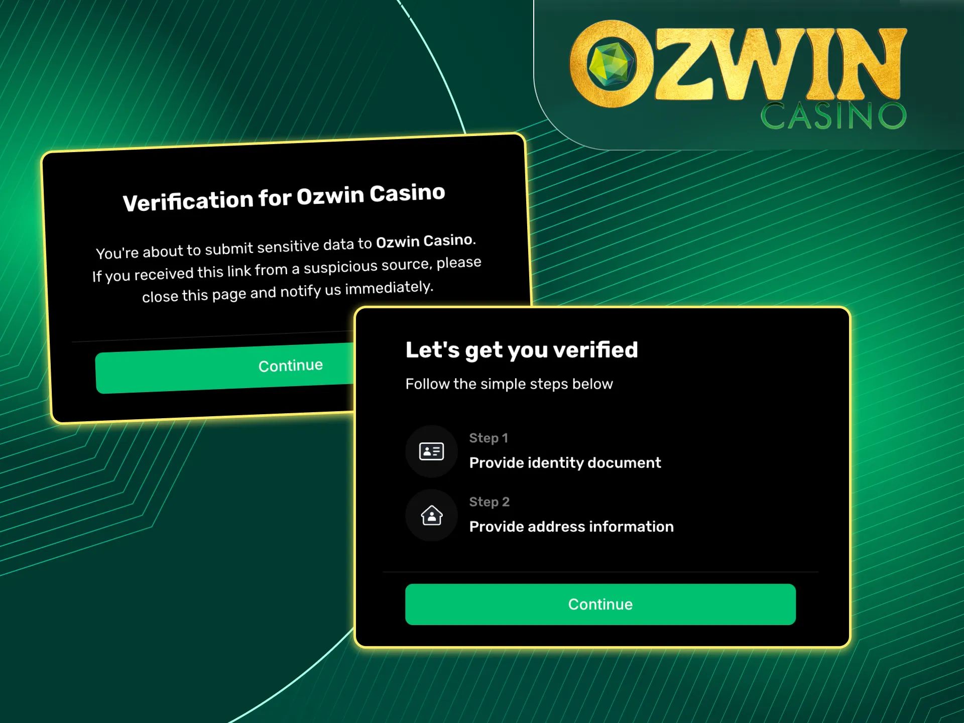 Do I need to verify my account at Ozwin online casino.